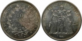 Europäische Münzen und Medaillen, Frankreich / France. Herkulesgruppe. 10 Francs 1969, Silber. Stempelglanz