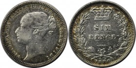 Europäische Münzen und Medaillen, Großbritannien / Vereinigtes Königreich / UK / United Kingdom. Victoria (1837-1901). Sixpence (6 Pence) 1880, Silber...