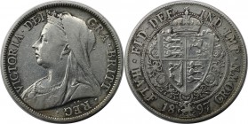 Europäische Münzen und Medaillen, Großbritannien / Vereinigtes Königreich / UK / United Kingdom. Victoria (1837-1901). 1/2 Crown 1897, Silber. KM 782....