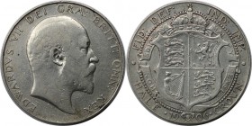 Europäische Münzen und Medaillen, Großbritannien / Vereinigtes Königreich / UK / United Kingdom. Edward VII. (1901-1910). 1/2 Crown 1906, Silber. KM 8...