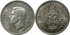 Europäische Münzen und Medaillen, Großbritannien / Vereinigtes Königreich / UK / United Kingdom. George VI. (1936-1952). Shilling 1937, Silber. KM 854...