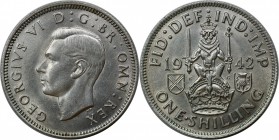 Europäische Münzen und Medaillen, Großbritannien / Vereinigtes Königreich / UK / United Kingdom. George VI. (1936-1952). Shilling 1942, Silber. KM 854...