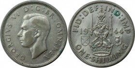 Europäische Münzen und Medaillen, Großbritannien / Vereinigtes Königreich / UK / United Kingdom. George VI. (1936-1952). Shilling 1944, Silber. KM 854...