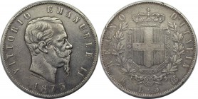 Europäische Münzen und Medaillen, Italien / Italy. Viktor Emanuel II. (1849-1878). 5 Lire 1873 M BN, Silber. KM 8.3. Sehr schön+