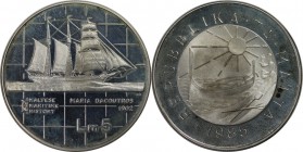Europäische Münzen und Medaillen, Malta. 5 Liri 1985, Silber. 0.59 OZ. KM 75. Polierte Platte