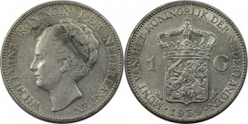 Europäische Münzen und Medaillen, Niederlande / Netherlands. Wilhelmina (1890-1948). 1 Gulden 1939, Silber. KM 161.1. Vorzüglich