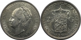 Europäische Münzen und Medaillen, Niederlande / Netherlands. Wilhelmina (1890-1948). 2-1/2 Gulden 1939, Silber. 0.58 OZ. Vorzüglich