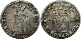 Europäische Münzen und Medaillen, Niederlande / Netherlands. Overijssel Gulden Generaliteits 1720. Delmonte 1184. Sehr schön