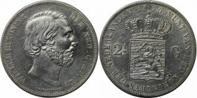 Europäische Münzen und Medaillen, Niederlande / Netherlands. Wilhelm III. (1849-1890). 2-1/2 Gulden 1850, Silber. KM 82. Sehr schön-vorzüglich, kl. Kr...
