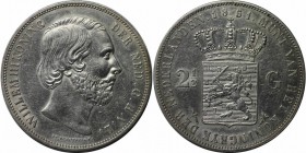 Europäische Münzen und Medaillen, Niederlande / Netherlands. Wilhelm III. (1849-1890). 2-1/2 Gulden 1851, Silber. KM 82. Sehr schön-vorzüglich, kl. Kr...