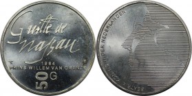Europäische Münzen und Medaillen, Niederlande / Netherlands. 50 Gulden 1984, Silber. 0.74 OZ. Stempelglanz