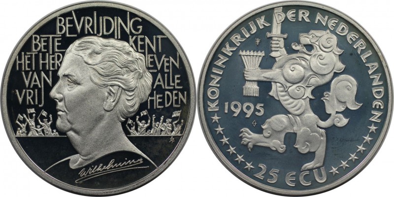 Europäische Münzen und Medaillen, Niederlande / Netherlands. 25 Ecu 1995, Silber...