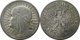 Europäische Münzen und Medaillen, Polen / Poland. Königin Jadwiga. 10 Zlotych 1933, Silber. 0.53 OZ. KM Y#22. Fast Stempelglanz