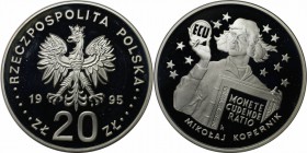 Europäische Münzen und Medaillen, Polen / Poland. Nicolas Copernic. 20 Zlotych 1995, Silber. 0.92 OZ. KM Y#302. Polierte Platte