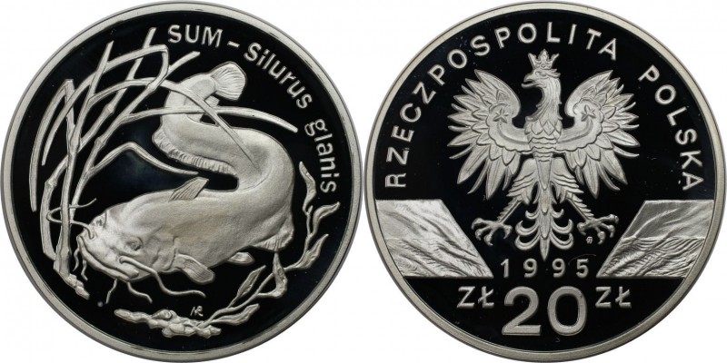 Europäische Münzen und Medaillen, Polen / Poland. Sum Fischer. 20 Zlotych 1995, ...