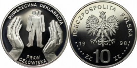 Europäische Münzen und Medaillen, Polen / Poland. Gedenkmünze. 10 Zlotych 1998, Silber. 0.42 OZ. KM Y#351. Polierte Platte
