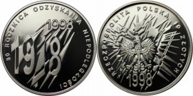 Europäische Münzen und Medaillen, Polen / Poland. Gedenkmünze. 10 Zlotych 1998, Silber. 0.42 OZ. KM Y#350. Polierte Platte