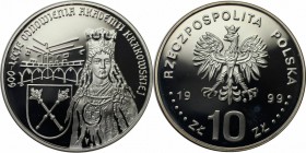 Europäische Münzen und Medaillen, Polen / Poland. Akademie zu Krakau. 10 Zlotych 1999, Silber. 0.42 OZ. KM Y#362. Polierte Platte