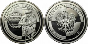 Europäische Münzen und Medaillen, Polen / Poland. Polens Beitritt zur NATO. 10 Zlotych 1999, Silber. 0.42 OZ. KM Y#359. Polierte Platte
