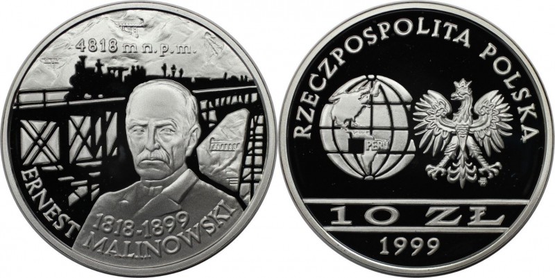 Europäische Münzen und Medaillen, Polen / Poland. Gedenkmünze. E. Malinowski. 10...