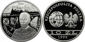 Europäische Münzen und Medaillen, Polen / Poland. Gedenkmünze. E. Malinowski. 10 Zlotych 1999, Silber. 0.42 OZ. KM Y#378. Polierte Platte