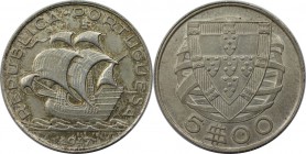 Europäische Münzen und Medaillen, Portugal. 5 Escudos 1947, Silber. 0.14 OZ. KM 581. Stempelglanz