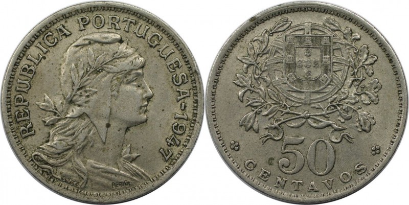 Europäische Münzen und Medaillen, Portugal. 50 Centavos 1947, Kupfer-Nickel. KM ...