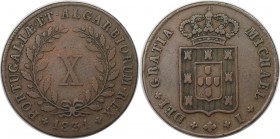 Europäische Münzen und Medaillen, Portugal. 10 Reis 1831, Kupfer. KM 390. Sehr schön