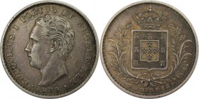 Europäische Münzen und Medaillen, Portugal. Luis I. 500 Reis 1886, Silber. 0.37 OZ. KM 509. Sehr schön-vorzüglich