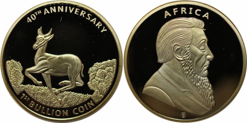 Weltmünzen und Medaillen, Africa. 40. Jahrestag der 1. Bullion münze. Medaille 2...