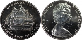 Weltmünzen und Medaillen, Bermuda. 25 Dollars 1977, Silber. 1.63 OZ. Stempelglanz
