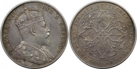 Weltmünzen und Medaillen, Malaysia, Straits Settlements Malaysia. Edward VII. 1 Dollar 1907, Silber. 0.58 OZ. Sehr Schön. Kl.Kratzer