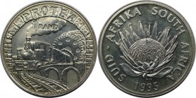 Weltmünzen und Medaillen, Südafrika / South Africa. Zahnradbahn. 1 Rand 1995, Silber. 0.45 OZ. KM 152. Stempelglanz