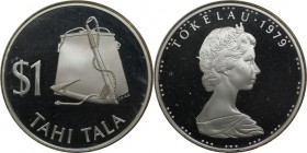 Weltmünzen und Medaillen, Tokelau. Elizabeth II. 1 Tala 1979, Silber. 0.81 OZ. KM 2a. Polierte Platte
