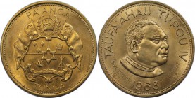 Weltmünzen und Medaillen, Tonga. Taufa'ahau Tupou IV. 1 Pa'anga 1968, Kupfer-Nickel. KM 34. Stempelglanz