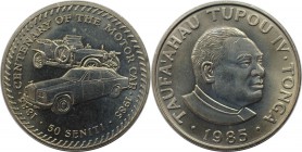 Weltmünzen und Medaillen, Tonga. 100. Geburtstag - Automobilindustrie / Rolls Royce. 50 Seniti 1985, Kupfer-Nickel. KM 82. Stempelglanz