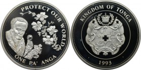 Weltmünzen und Medaillen, Tonga. Alexander von Humbold. 1 Pa'anga 1993, Silber. 0.94 OZ. KM 153. Polierte Platte