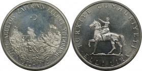 Weltmünzen und Medaillen, Türkei / Turkey. Kemal Atatürk. 50 Lira 1972, Silber. 0.54 OZ. KM 901. Stempelglanz