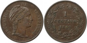 Weltmünzen und Medaillen, Venezuela. 1 Centavo 1862, Kupfer. Vorzüglich+