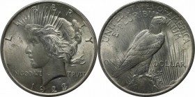 Weltmünzen und Medaillen, Vereinigte Staaten / USA / United States. "Peace Dollar". 1 Dollar 1923, Silber. 0.27 OZ. Vorzüglich