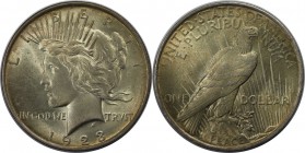 Weltmünzen und Medaillen, Vereinigte Staaten / USA / United States. Peace Dollar 1923, Silber. Stempelglanz