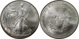 Weltmünzen und Medaillen, Vereinigte Staaten / USA / United States. "American Silver Eagle". 1 Dollar 2000, Silber. 1 OZ. KM 273. Stempelglanz