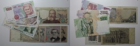 Banknoten, Italien / Italy, Lots und Sammlungen. 5 x 1000 Lire , 2 x 2000 Lire, 5000 Lire 1969 - 1990, Lot von 8 Banknoten. I-II