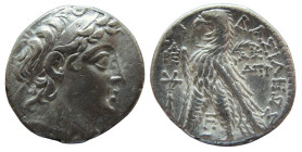 Seleukid Kingdom. Demetrios II Nikator. Second reign, 129-125 BC. AR Tetradrachm. Tyre mint.