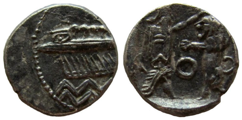 Phoenicia. Sidon. Circa 401-365 BC. AR 1/16 Shekel.

9 mm. Weight: 0.69 gm. 
...