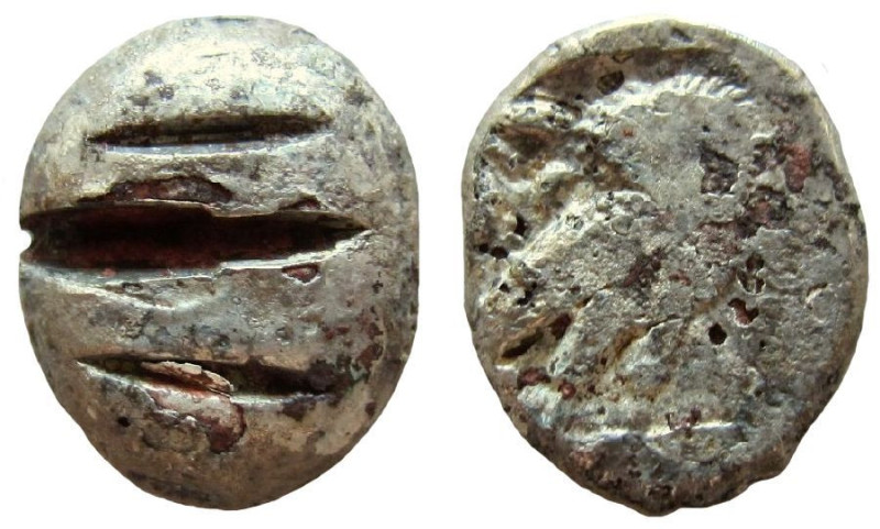 Edom (Idumaea). 4th century BC. Fourée Quarter Shekel.

Weight: 3.33 gm. 
Obv...