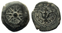 Judean Kingdom, Alexander Jannaeus, 104-76 BC. AE Prutah.
