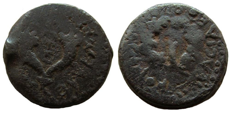 Judean Kingdom. Mattathias Antigonus, 40-37 BC. AE 8 Prutot.

24 mm. Weight: 1...