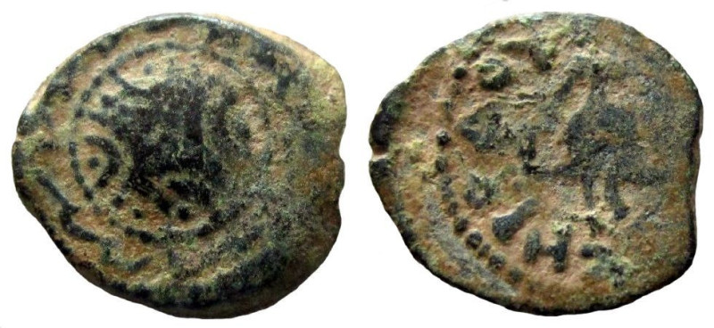 Judaea. Herod the Great, 40-4 BC. AE 4 Prutot. 

16.5 mm. Weight: 2.98 gm.
Da...