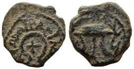 Judaea. Herod the Great, 40-4 BC. AE 2 Prutot.